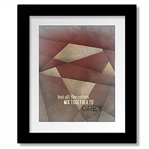 Grey Street Song - Lyric Inspired Classic Rock Music Art Print