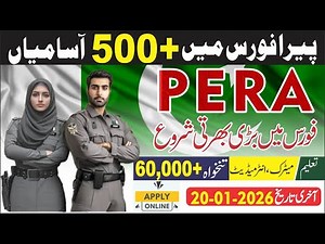 PERA Force Jobs 2026 in Punjab Pakistan | Eligibility & Online Apply