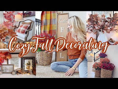 🍂 COZY FALL DECORATING 🍂 Entryway, stairs, dining room and more!