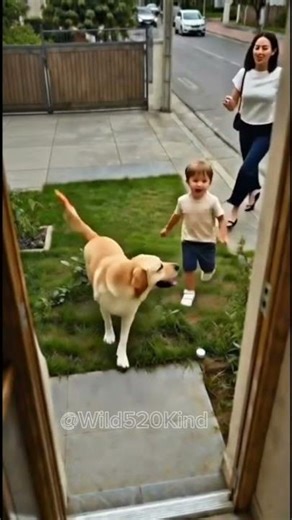 Smart Dog Saves Its Puppy from an Oncoming Car.#DogHero#AnimalInstinct#DogLove