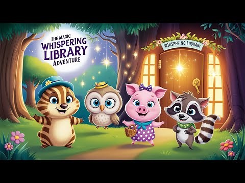 ✨Animated Cartoon The Magic Library Adventure |A Fun, Educational Animal Story for Kids |Moral Story
