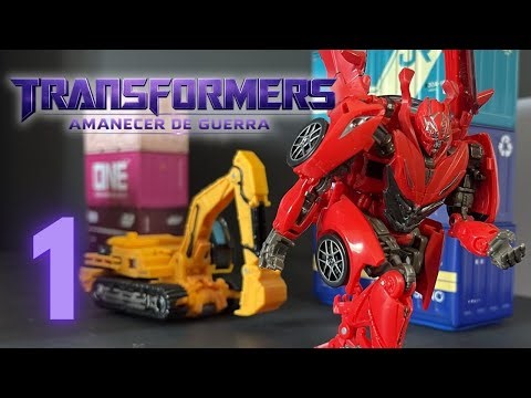 Transformers Stop Motion. Amanecer de Guerra: Autobot Dino vs Decepticon Scrapmetal