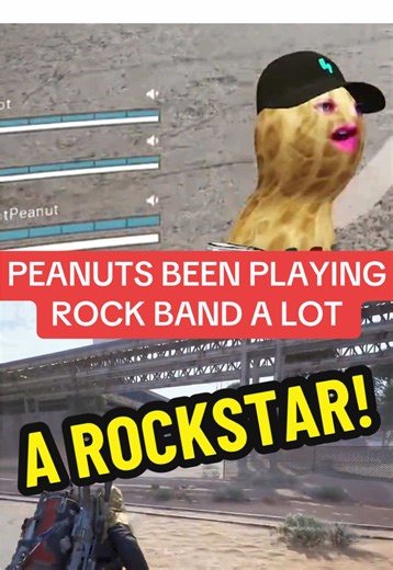 Peanut Rocks the Stage in Rock Band Gameplay