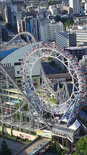 Roller Coaster Through a Ferris Wheel | Thunder Dolphin at Tokyo Dome City