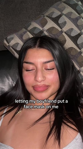 letting my bf do my skincare #fyp #relationship