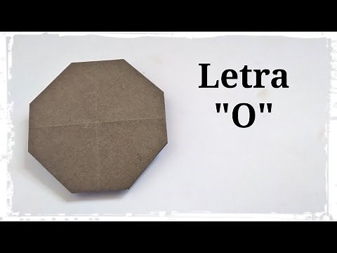 Letra "O" de Papel - Origami