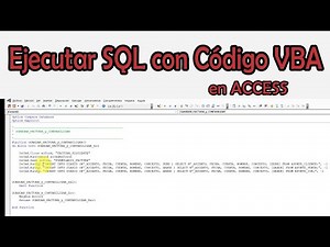 Executing SQL statements with VBA code - Practical case