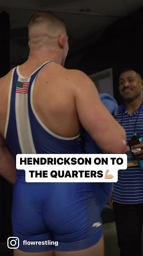 Air Force’s Wyatt Hendrickson moves on to the quarters after a 14-1 win in round 2. | FloWrestling