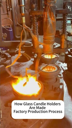 How Glass Candle Holders Are Made | Factory Production Process #GlassCandleHolder #GlassCandleJar