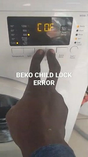 HOW TO REMOVE A CHILD LOCK ON A BEKO WASHING MACHINE