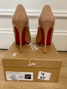 Christian Louboutin New Very Prive 120 Patent Nude Heels – Size 38.5 – Authentic With Box & Dust Bag - Etsy