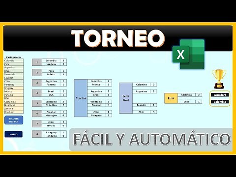 Torneo en Excel | Fácil y Automático