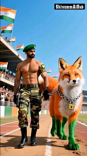 🇮🇳 “The Power of India: Soldier & 😱 and Fox Powerfull Race Begins To Fox #ai #army #india #fox
