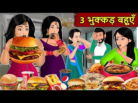 Kahani 3 भुक्कड़ बहुएँ : Story in Hindi | Kahaniyan | Moral Stories | Kahani Ghar Ghar Ki