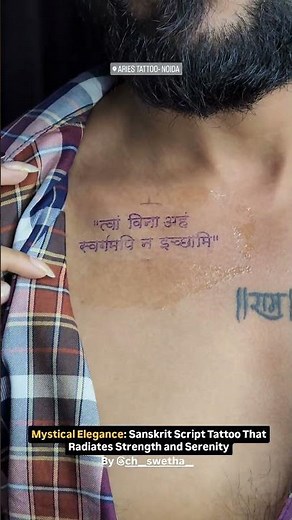 Sanskrit Shlok Script Tattoo | Meaningful Spiritual Tattoo Design 2026