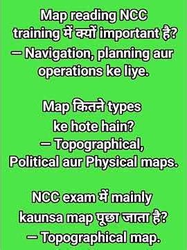 Map Reading Important Questions | NCC A, B, C Certificate Exam (Part 1)