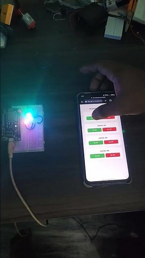 Wi-Fi-controlled LED light example using the NodeMCU ESP8266