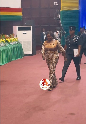 Prof. Jane Naana Opoku-Agyemang's Elegant Arrival at AICC