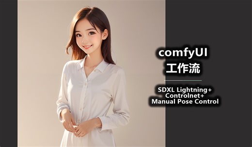 SDXL Lightning Controlnet Manual Pose Control | comfyUI工作流分享