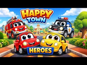 Happy Town Heroes – Full Movie 35 Minutes | Kids 3D Cartoon Cars | Fun & Safe