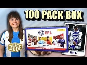OPENING A FULL BOX WITH 100 PACKS OF THE *NEW* PANINI EFL 2025/26 Sticker Collection | Gold Captains