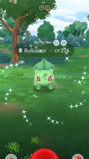 finally I got it shiny Bulbasaur#shinybulbasaur#shiny#pokemongo#grass#bulbasaur