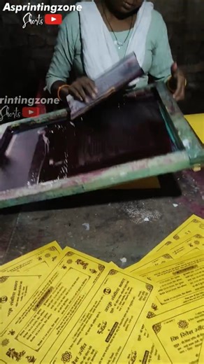 screen printing | yellow sarna card #asprintingzone #screenprinting #shorts #sarnacard