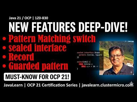 Java OCP 21 (1Z0-830) | Pattern Matching, Sealed Interfaces & Records — Switch & Guards