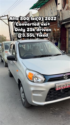 Alto 800 Lxi (0) converted vxi 2022 model only 25000 km driven. Sgr registration. Not a single scratch. Note car is without finance For more details contact 9622777737/7006687847 . . #rover_carz #reels #usedcars #reelsinstagram #kashmir #racing #viral #reelkarofeel #reelsvideo #regrann #trending #alto | Rover_carz