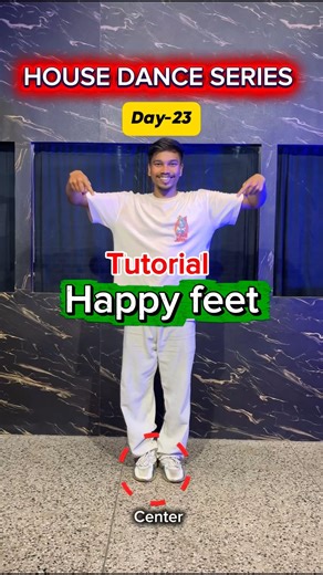 Day-23 Happy feet (House Dance Series) #dance #dancetutorial #housedance #tutorial