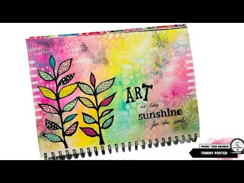 Using stencils to create embellishments for art journal pages.