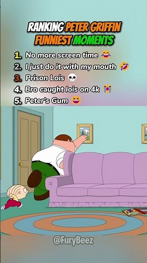 Ranking Peter Griffin Funniest Moments 🤣