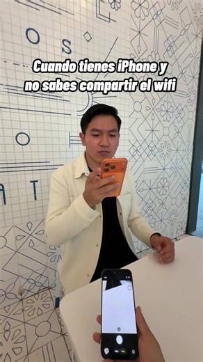 Cuando tienes iPhone y no sabes compartir el wifi #apple #iphone #tecnologia #android #lifehack