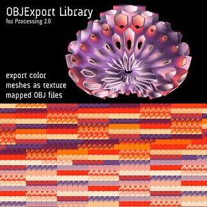 OBJExport library – export color meshes from Processing