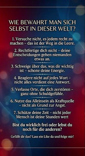 7 goldene Lebensregeln für mehr Selbstwertgefühl und innere Freiheit