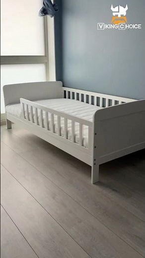 White Toddler Bed 160x80cm with Slatted Base – Comfortable Kids Bed
