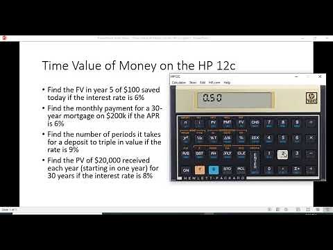 Time value of money on HP 12c
