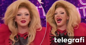 The first Albanian 'Drag Queen' in the Italian show "Drag Race" - Veziraj is presented wearing the red and black flag