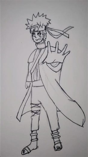naruto drawing outline