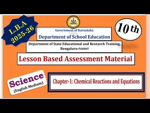 SSLC exam English mdm LBA Science Class10 chapter 1 chemical reaction and equation MCQ explained