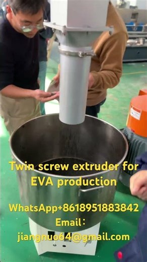 Twin screw extruder for EVA production.