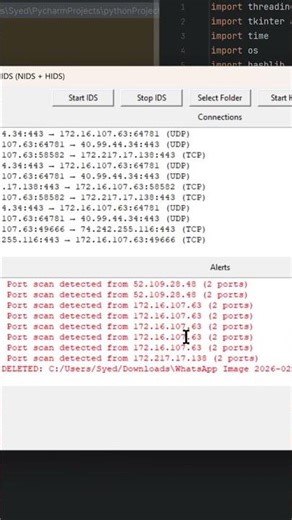 Host Based Intrusion Detection System Detect File Changes inside Folder #coding #hids