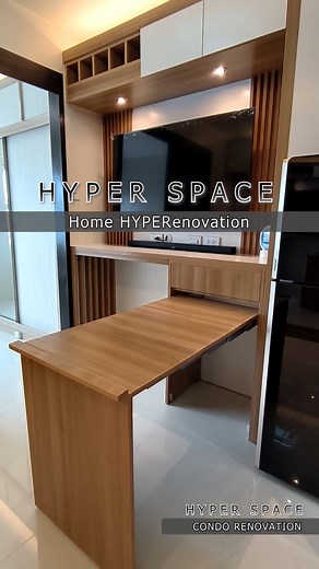 314 reactions · 15 shares | HOW to fit a DINING TABLE into a DRAWER? #hyperspace #hyperenovation #CondoLiving #furnituredesign | HYPERSPACE: Your home. Customized for you. | Facebook