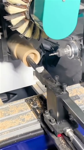 Mini lathe for processing wooden cups on a production line! #cnc #woodworking #machine #woodlathe