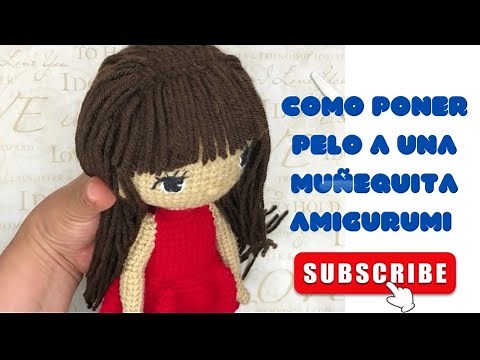 How to add hair to an amigurumi with an easy and quick technique, Super amigurumi technique