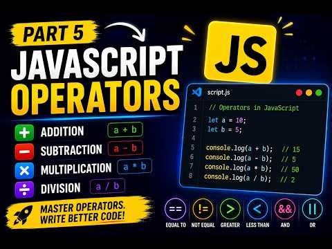 Ultimate JavaScript Operators Guide | From Arithmetic to Logical | 2026