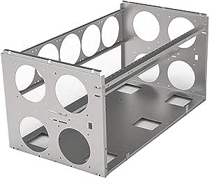 Mining Rig Frame, 6/8/10 GPU Stackable Mining Computer Steel Case Rack for ETHW/ETC/RVN/Ergo/Beam, Accessories Tools&Test Bench PC Case, Frame Only