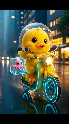 Tiny Duck Becomes a Master Chef – Grilled Octopus Special