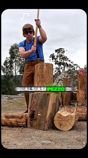 The axe that splits wood from the inside: here’s how it works 😳 #Chopper1 #IngeniousTools