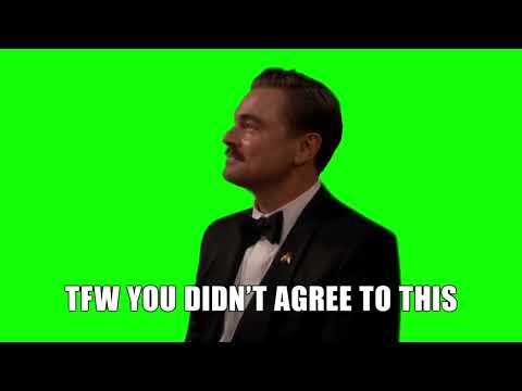 Leonardo DiCaprio's newest meme green screen